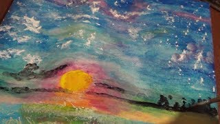 Как рисовать картины при помощи ватной палочки, фольги, ватного диска, кисти для макияжа