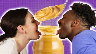 People Try The Peanut Butter Challenge
