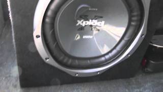 12 inch sony xplod subwoofer 1200 watts and 760 watt pioneer amplifier