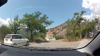Descending into Lousios canyon, to St. John the Baptist Orthodox monastery, Greece - onboard camera