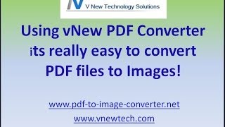 Convert PDF to Image using vNew PDF Converter