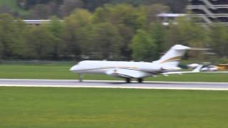 Tyrolean Jet Service GLEX 6000 OE-IEL take off to Abu Dhabi