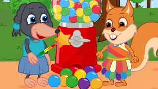 Famille d'Écureuil - Robe Arc-en-ciel Par Machine à Gommes Animé 2020 en Français