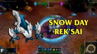 Snow Day Rek'Sai LoL Custom Skin ShowCase