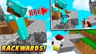 ARMOR BACKWARDS SKIN TROLL! - Minecraft SKYWARS TROLLING (FAKE HACKER?)