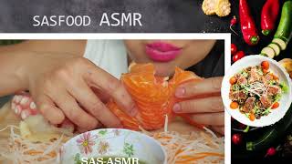 ASMR SALMON & OCTOPUS SASHIMI (RAW SAVAGE Extreme Soft Chewy EATING SOUNDS) NO TALKING | SAS-ASMR