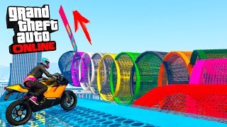 САМЫЙ КРАСИВЫЙ И РАДУЖНЫЙ ПАРКУР В GTA ONLINE!