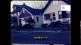 Driving in the Chicago Suburbs, 1960s, 1970s, 16mm