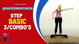 Step Aerobics Basic w/3 Combos-Fitness Cardio Workout -- JENNY FORD