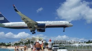 Maho Beach St Maarten - Extreme Plane Spotting and Jet Blasts!