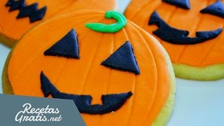 Galletas para Halloween - Calabazas