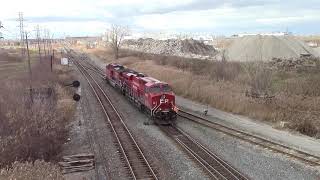 CP 140 and CP 141 Working Walkerville Yard in Windsor, ON.