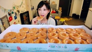 【MUKBANG】 Kinoshita Yuka's Social Eating LIVE [ 24 Krispy Kreme Doughnuts And More...] [NO CAPTION]