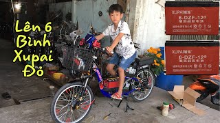 Lên 6 Bình cho xe điện độ của "Cậu Bé 13 Tuổi"