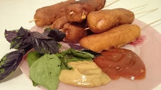 Сосиски в тесте Рецепт Корн-дог в кляре Секрет вкусного приготовления блюда на ужин