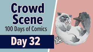 The Dreaded Crowd Scenes- 100 Days of Making Comics 2 - DAY 32