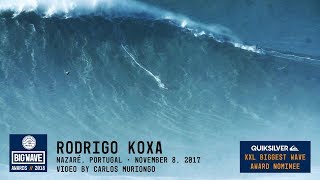Rodrigo Koxa at Nazaré  - 2018 Quiksilver XXL Biggest Wave Nominee - WSL Big Wave Awards
