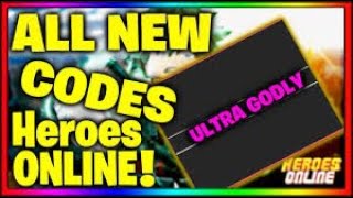 *NEW* All Codes for Heroes Online | 2020 January l