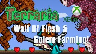 Terraria Xbox One Let's Play -  Wall OF Flesh/Golem Farming! [29]