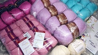 Посылка с пряжей из ИМ «Мир вышивки».