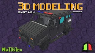 Minecraft 3D Modeling | "Swat Van" | Voxel Art |  Cubik Studio (time-lapse)