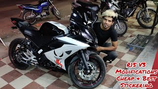 Yamaha R15 V3 Modifications | Stickering Cheap & Best | Devil Mode