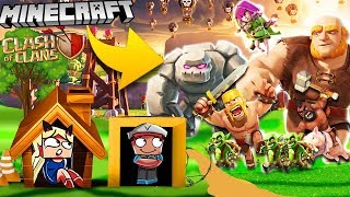 BAZA VS CLASH OF CLANS - MINECRAFT TSUNAMI CHALLENGE | Vito VS Bella