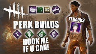 HOOK ME IF U CAN! ft No0b3 & GF | Dead By Daylight LEGACY SURVIVOR PERK BUILDS