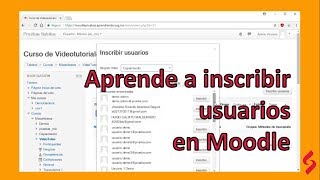 Tutorial para inscribir usuarios en Moodle