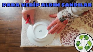 ESKİYEN HALIDAN VE ALİZE PUFFY İPTEN SÜPERR GERİ DÖNÜŞÜM RECYCLE DIY IDEA