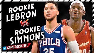 Rookie Ben Simmons vs Rookie LeBron James CRAZY Offense Highlights - Future Teammates?