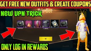 PUBG MOBILE NEW VPN TRICK || GET NEW OUTFIT, RP MISSION CARD & CRATE COUPONS || PUBG VPN TRICK