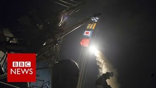 Syria war: US launches missile strikes in response to 'chemical attack' - BBC News
