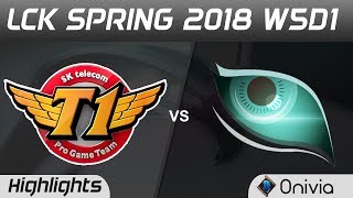 SKT vs KDM Highlights Game 2 LCK Spring 2018 W5D1 SK Telecom T1 vs Kongdoo Monster by Onivia