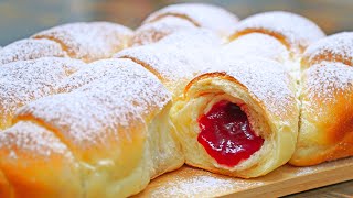 Мягкие как Пух! Удивительно простой рецепт булочек к чаю | Кулинарим с Таней