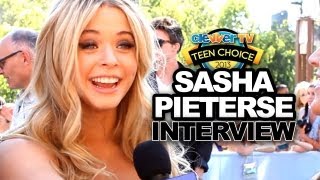 Sasha Pieterse Talks If Alison is Dead or Alive & PLL Halloween Episode - 2013 Teen Choice Awards