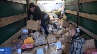 Пасхальний благодійний вантаж відправлений з Сум мирним жителям Донбасу, Сумы 17.04.2015