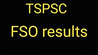 Tspsc FSO results 2018
