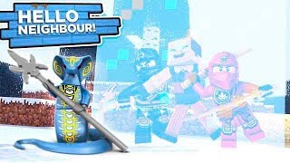 Minecraft Hello Neighbour - THE NEIGHBOUR & ICE SERPENTINE HAVE CAPTURED LEGO NINJAGO!!!