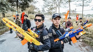 LTT Nerf War : Duo Swat SEAL X Warriors Nerf Guns Fight Criminal Group Dr.Lee Crazy Black