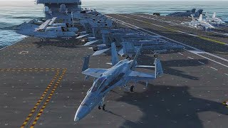 F/A-18C Hornet Catapult Launch From Aircraft Carrier - DCS #1 Digital Combat Simulator Takeoff