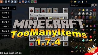 Minecraft 1.7.4: How to install TooManyItems Mod for PC!! (Non-Forge)