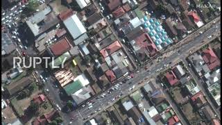 South Africa: Satellite images show long food queues, buildings on fire amid deadly unrest *STILLS*