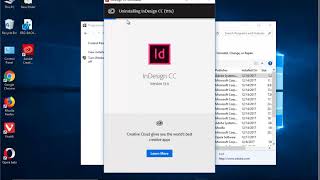 Uninstall Adobe InDesign CC 2018 on Windows 10