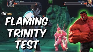 Flaming Trinity Test - Alliance War Gameplay - Marvel Contest Of Champions
