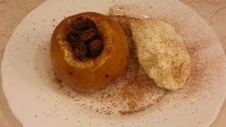 Рождественские Печёные яблоки с мёдом и сухофруктами.