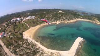 Grecja PPG Paralotnia - Greece from the air on a paraglider