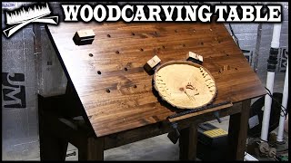 SIMPLE & ADJUSTABLE CARVING TABLE || "Wood Carving Table"