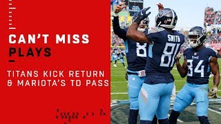Titans 58-Yd Kick Return Sets Up Mariota's Perfect TD Drive vs. Pats