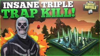 Insane Triple Kill Using A Trap! - Fortnite Clips And Wins #3